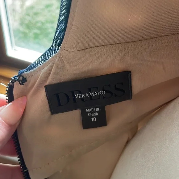 Navy Vera Wang sequence formal evening gown. Wore once - Picture 7 of 12